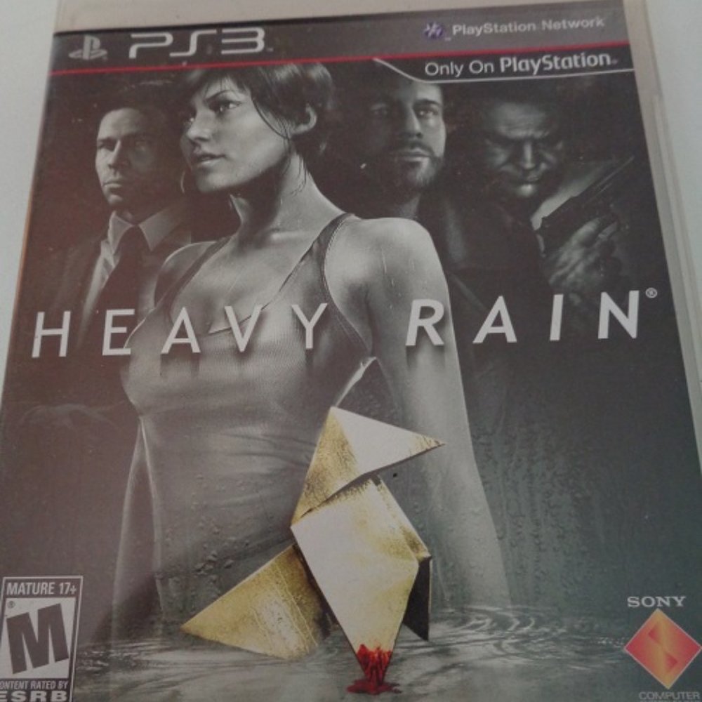 Heavy Rain PS3 game, disc no scratches, includes case, booklet and artwork